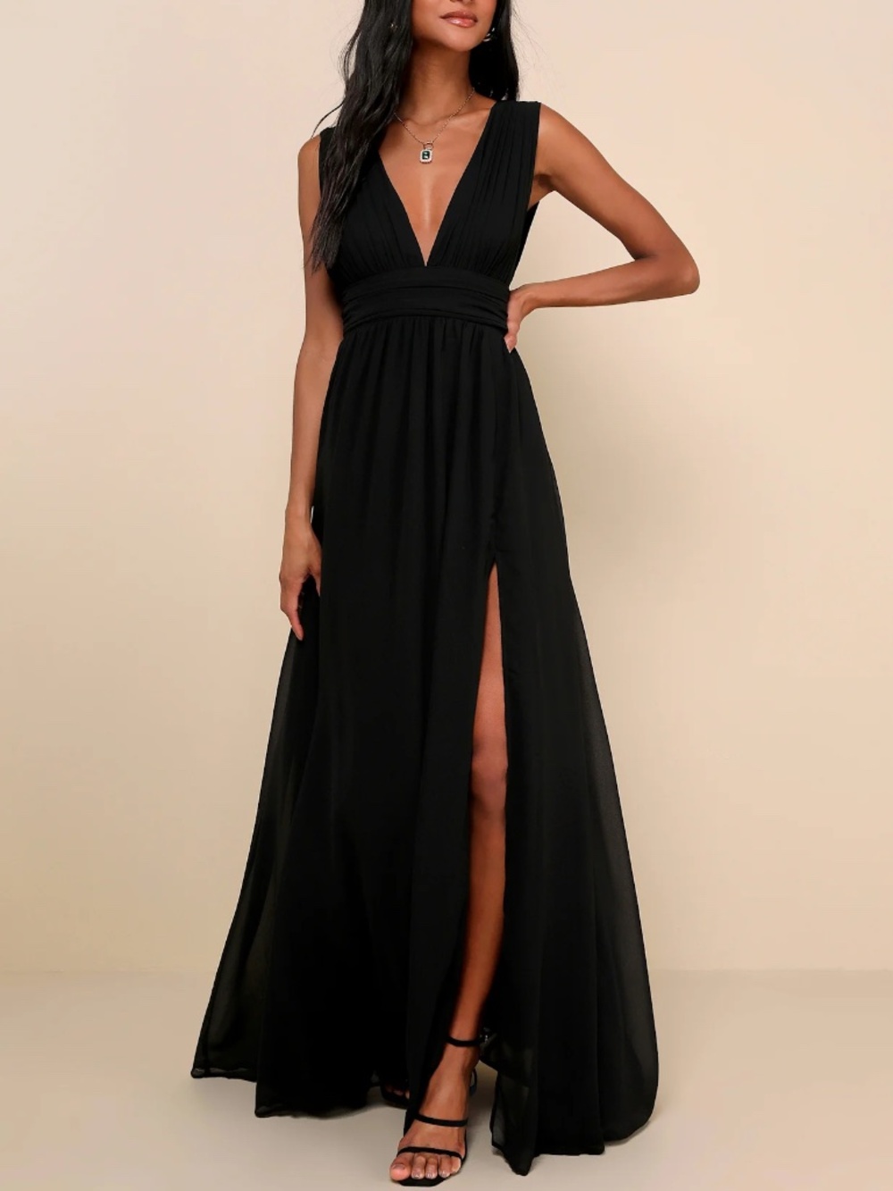 NEW WITH TAGS Heavenly Hues Black Maxi Dress Lulus